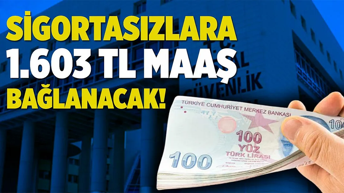 Sigortasızlara 1.603 TL maaş bağlanacak! Gözler Meclis'e çevrildi!