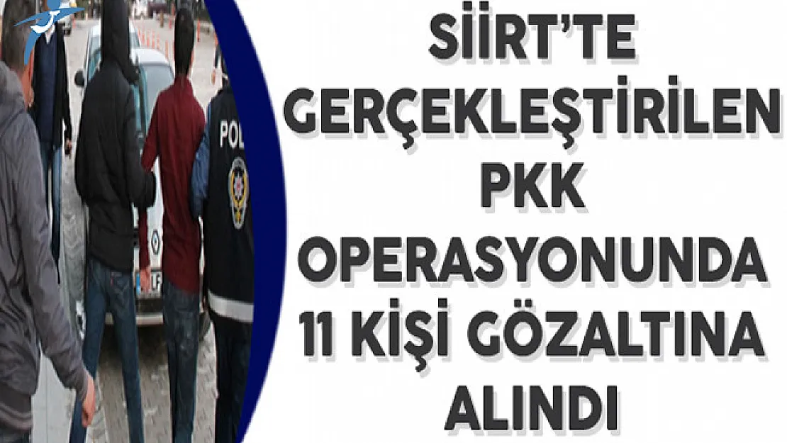 Siirt'te Gerçekleştirilen PKK Operasyonunda 11 Kişi Gözaltına Alındı