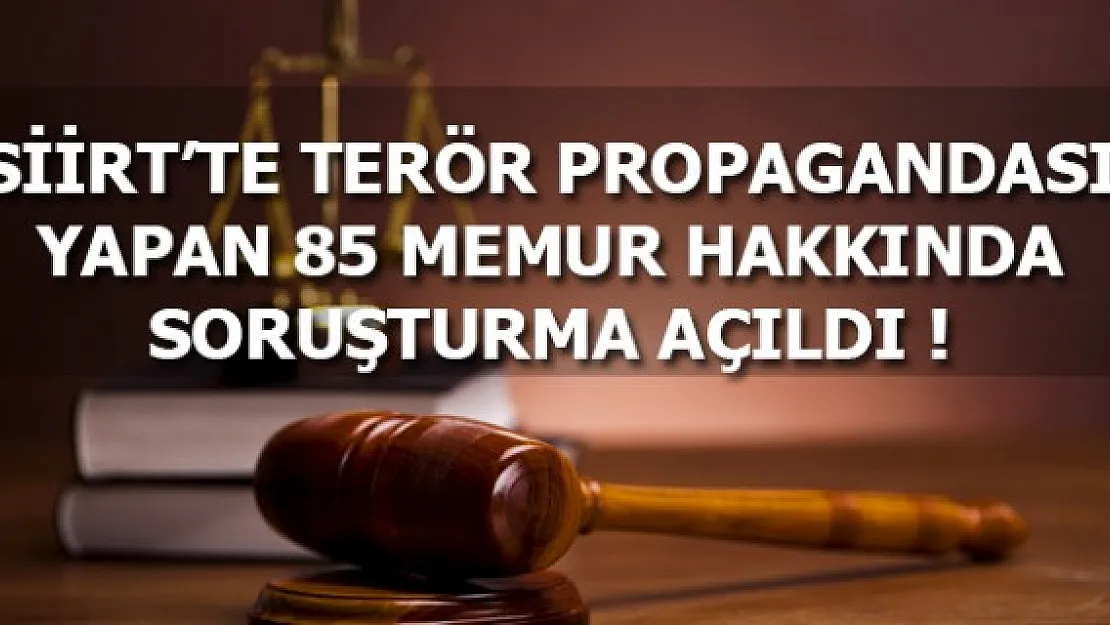 Siirt'te Terör Propagandası Yapan Memurlar Hakkında Soruşturma Açıldı
