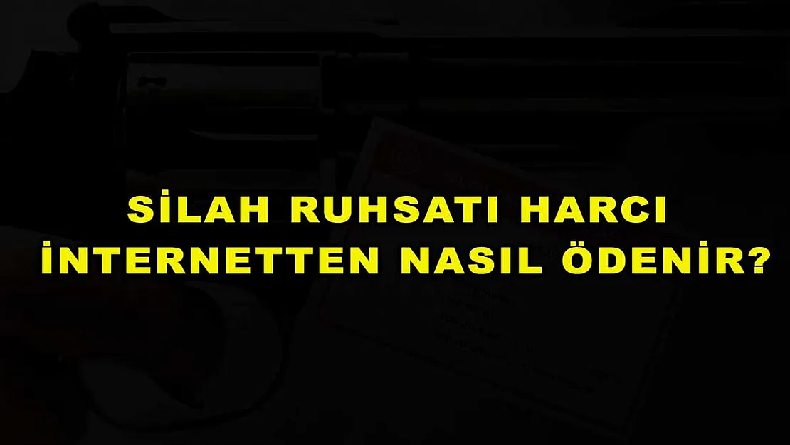 Silah Ruhsatı Harcı İnternetten Nasıl Ödenir?