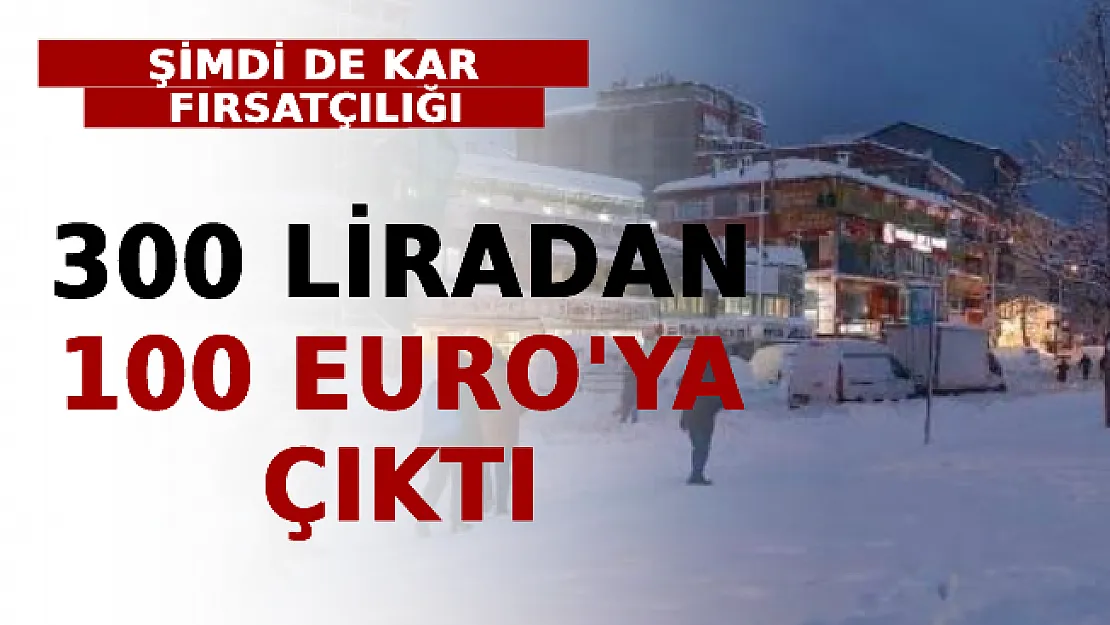 Şimdi de Kar Fırsatçılığı: 300 Liradan 100 Euro'ya Çıktı
