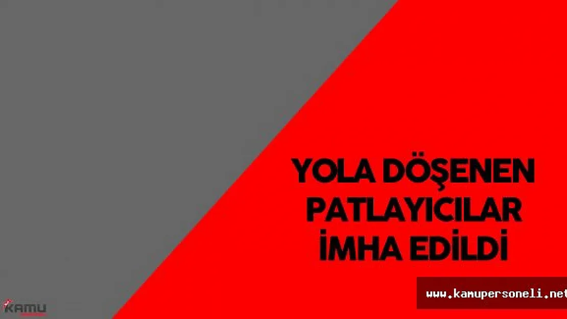 Şırnak Cizre'de Yola Döşenen Patlayıcılar İmha Edildi