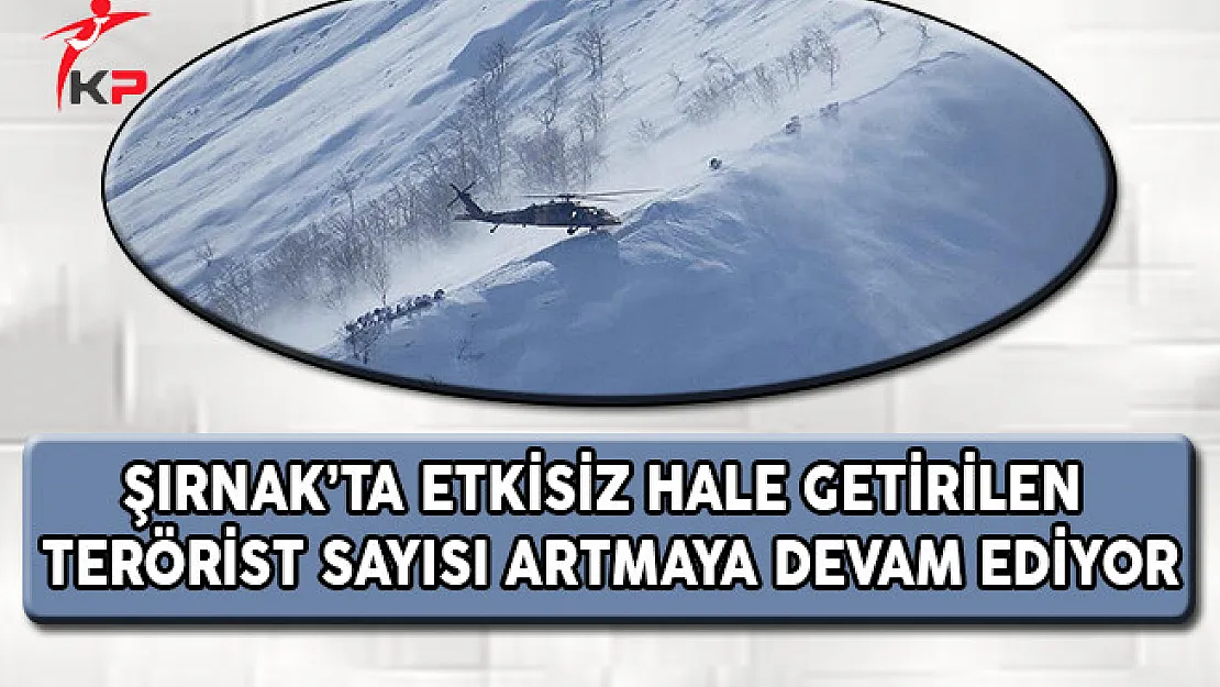 Şırnak'ta Etkisiz Hale Getirilen Terörist Sayısı Artmaya Devam Ediyor