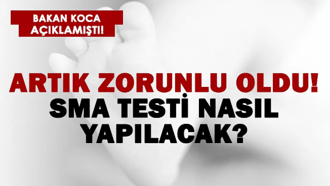 SMA testi zorunlu oldu! SMA testi nasıl yapılacak?