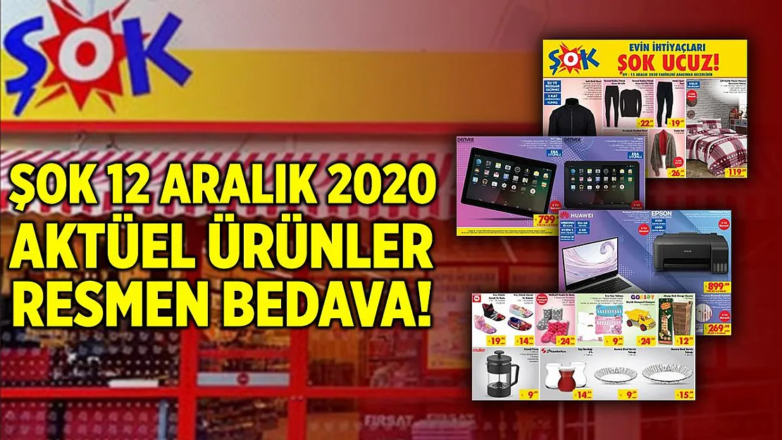ŞOK 12 Aralık 2020 kataloğu! ŞOK 12 Aralık aktüel ürünler kataloğunda görülmemiş indirimler!