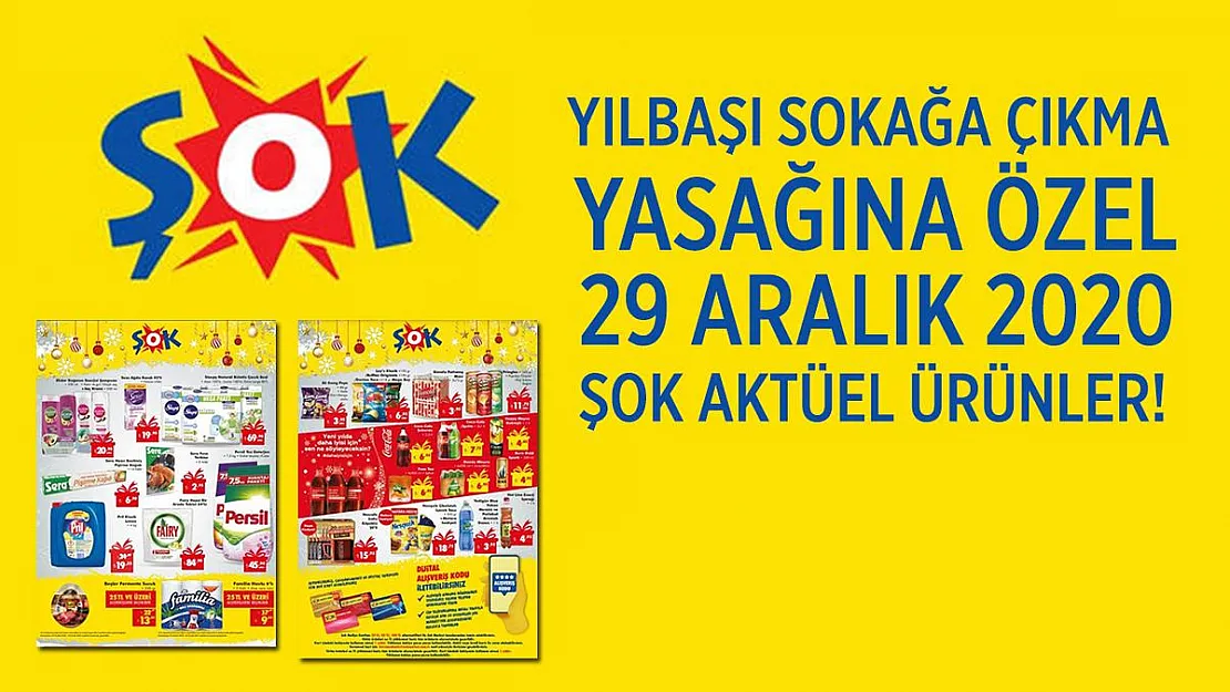 ŞOK aktüel ürünler kataloğu! ŞOK marketlerde yılbaşı sokağa çıkma yasağına özel ürünler! 29 Aralık ŞOK aktüel ürünler kataloğu