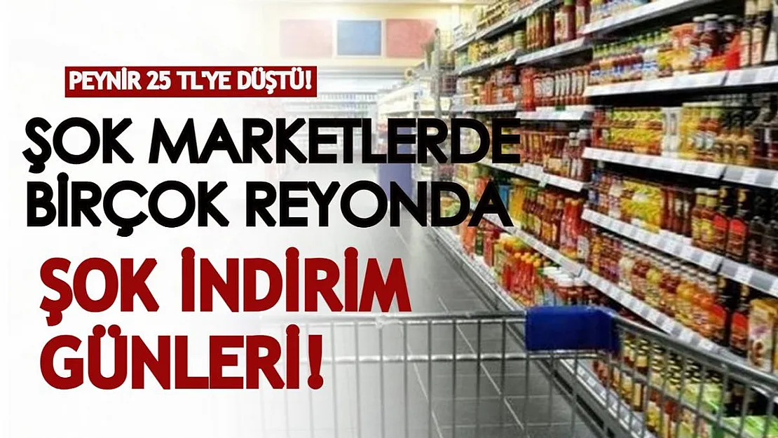 ŞOK marketlerde birçok reyonda ŞOK indirim günleri! Peynirin fiyatı 25 TL'ye düşüyor