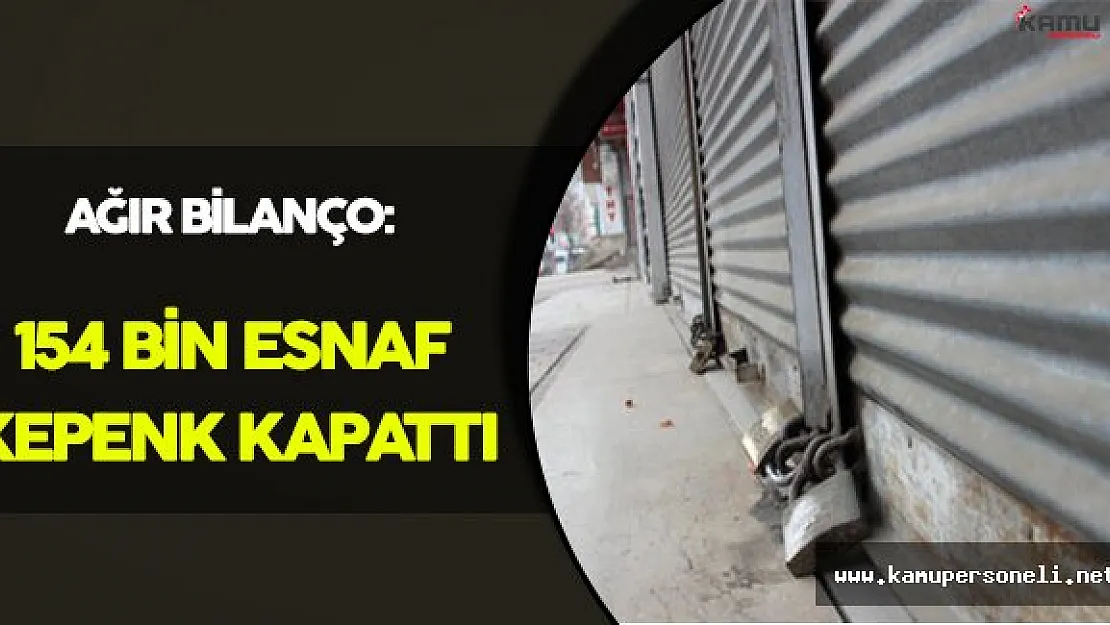 Son 6 Ayın Bilançosu: 150 Bin Esnaf Kepenk İndirdi
