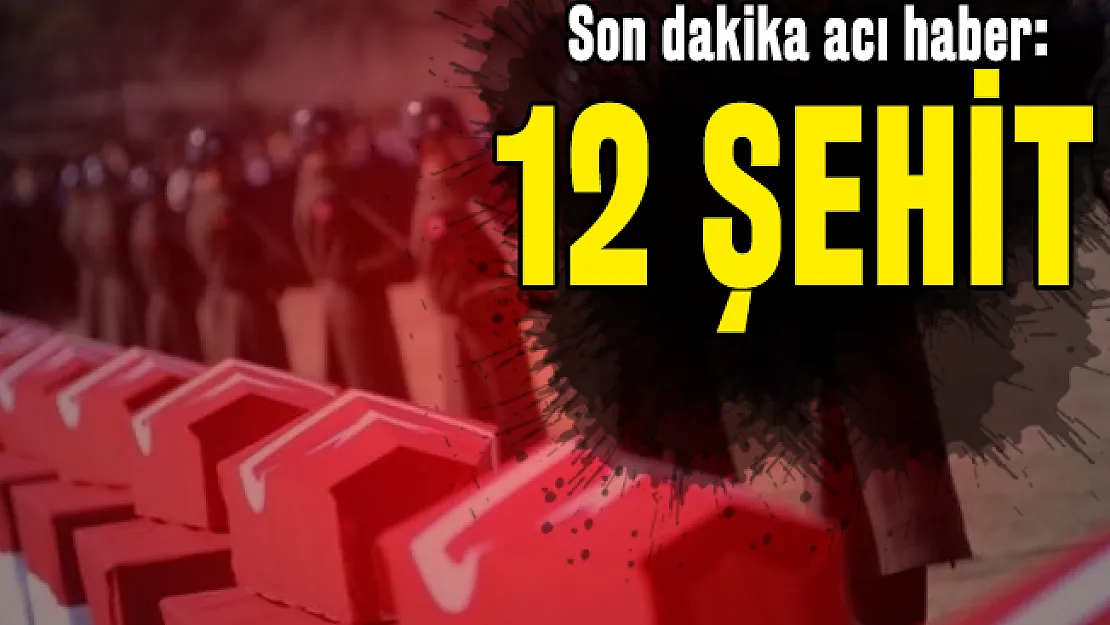 Son dakika acı haber: 12 şehit!