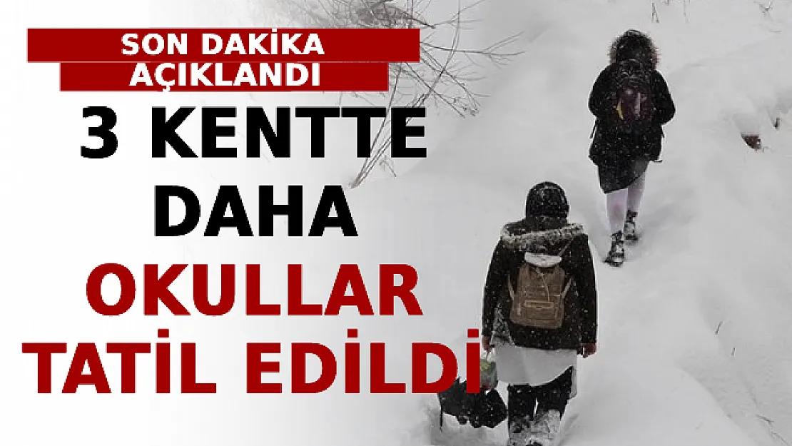 Son Dakika Açıklandı! 3 Kentte Daha Okullar Tatil Edildi!