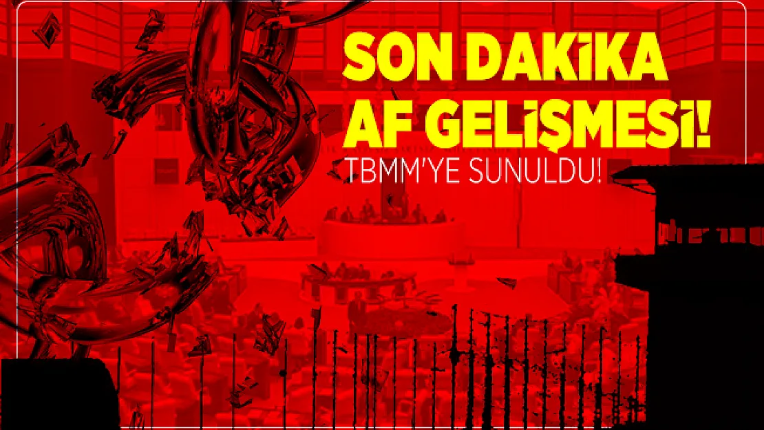 Son dakika af gelişmesi! TBMM'ye sunuldu! Kabul edilirse çok sayıda mahkum faydalanacak