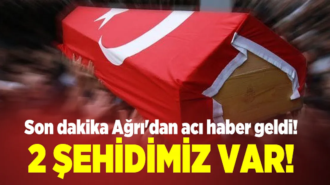 Son dakika Ağrı'dan acı haber geldi! 2 şehidimiz var!