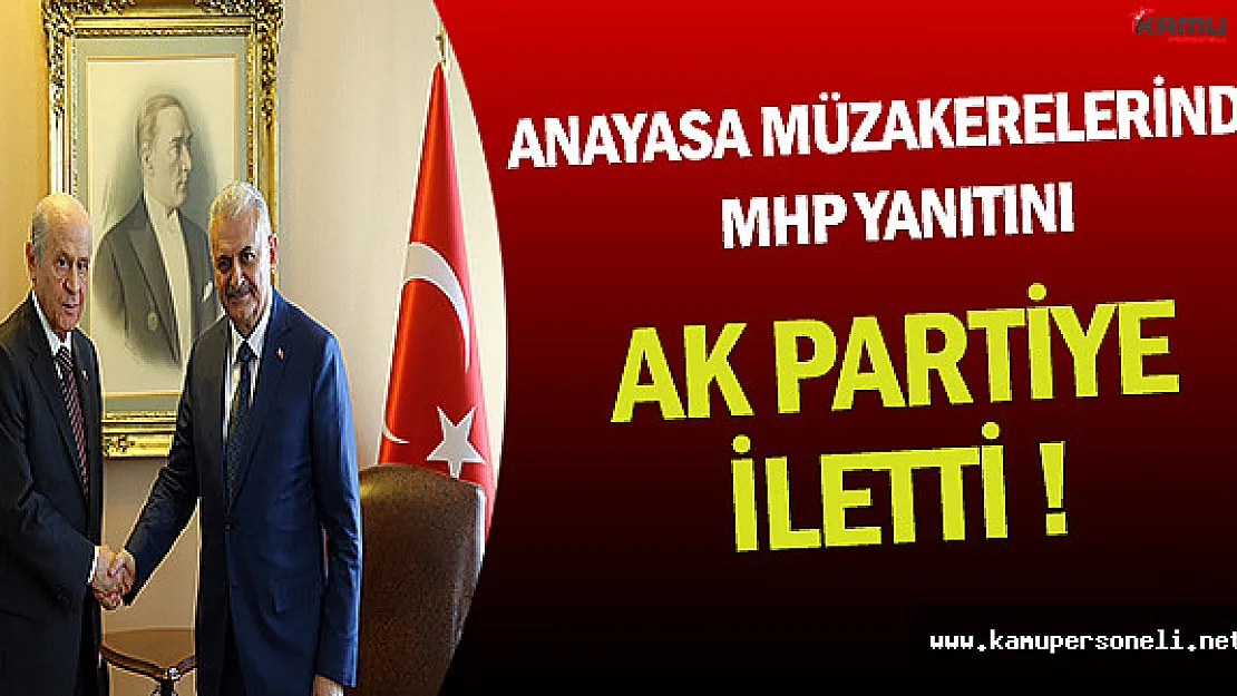 Son Dakika: Anayasa Müzakereleri Tamamlandı !
