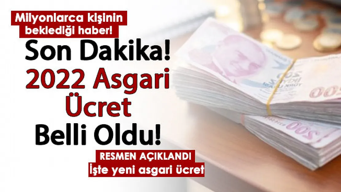 Son dakika asgari ücret resmen açıklandı! 2022 asgari ücret 4 bin 250 TL oldu