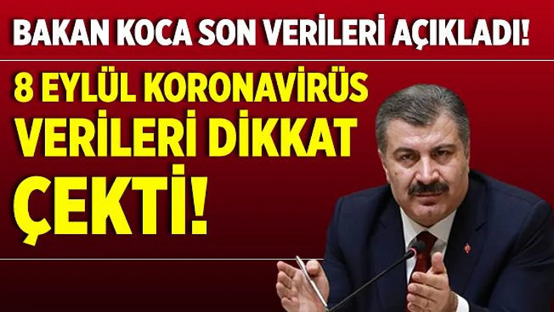 Son dakika Bakan Koca 8 Eylül koronavirüs verilerini açıkladı! Artışlar durmuyor!