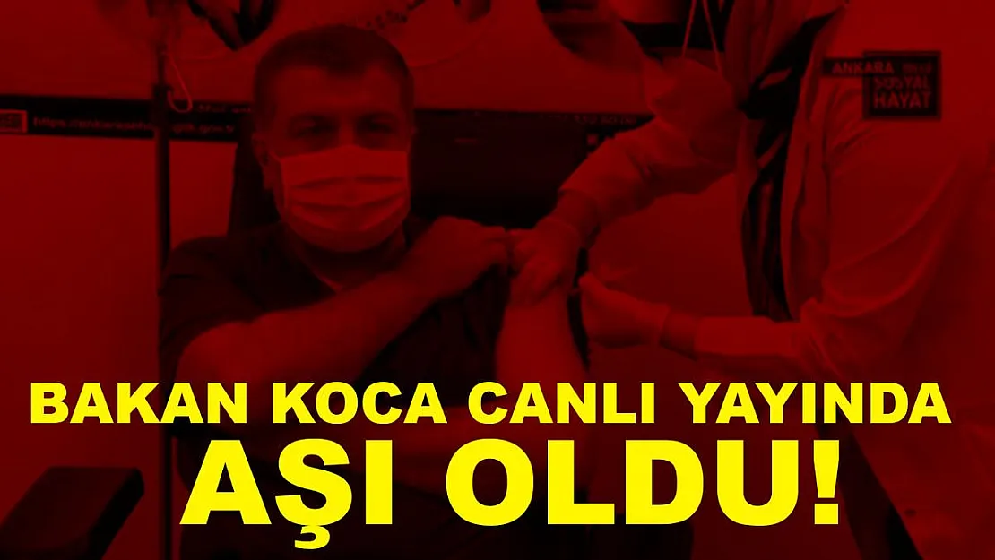 Son dakika Bakan Koca canlı yayında aşı oldu!