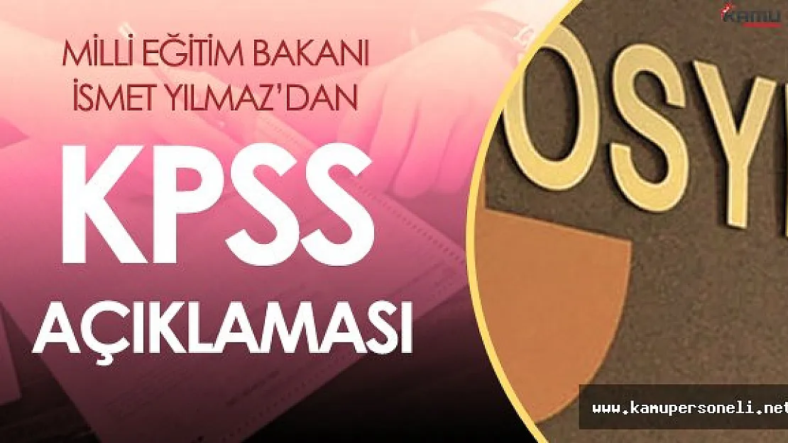 Son Dakika: Bakandan KPSS Açıklaması ! &quotDikkate Alıyoruz!"