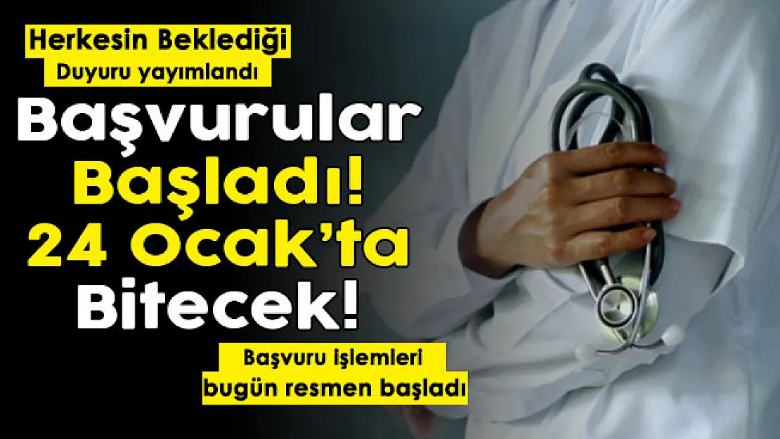 Son dakika beklenen duyuru yayımlandı! Başvurular başladı: 24 Ocak'a kadar devam edecek