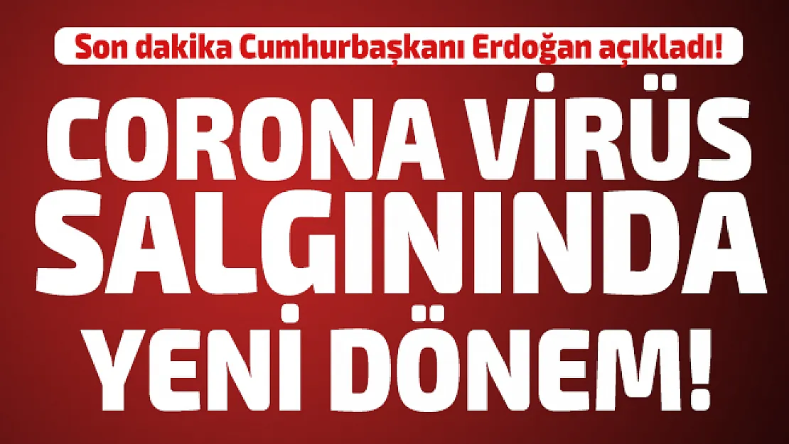 Son dakika Cumhurbaşkanı Erdoğan açıkladı! Corona virüs salgınında yeni dönem!
