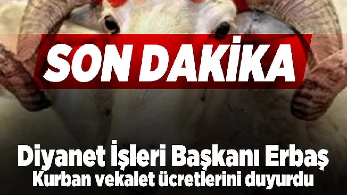 Son dakika Diyanet İşleri Başkanı Erbaş Kurban vekalet ücretlerini duyurdu