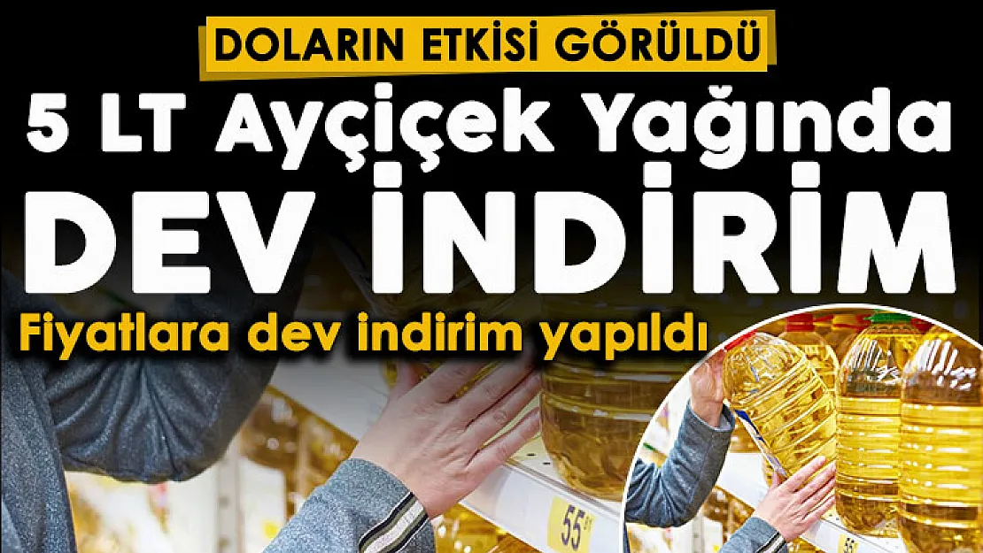 Son dakika! Doların etkisi görüldü: O markette 5 litre ayçiçek yağına dev indirim yapıldı