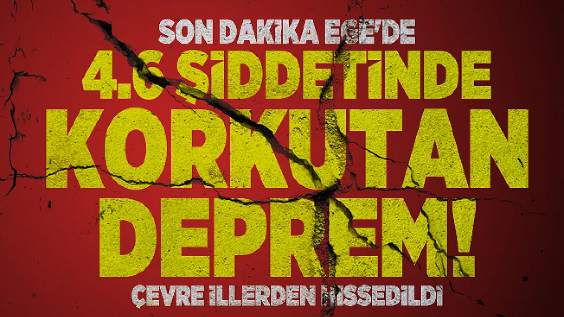 Son dakika Ege'de 4.6 şiddetinde korkutan deprem! Çevre illerden hissedildi