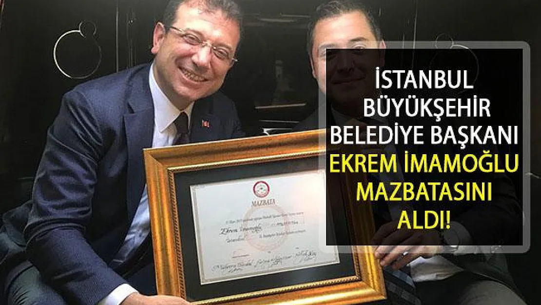 Son Dakika! Ekrem İmamoğlu Mazbatasını Aldı! (Canlı Blog)