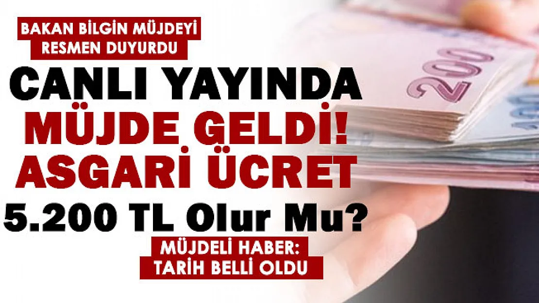Son dakika gelişmesi! Bakan Bilgin canlı yayında asgari ücret müjdesini duyurdu: Tarih belli oldu! 2022 asgari ücret 5 bin 200 TL olacak mı?