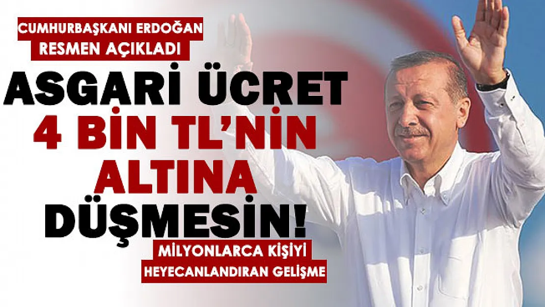 Son dakika: Gündeme bomba gibi düştü! Cumhurbaşkanı Erdoğan'dan asgari ücret müjdesi: 4 bin liranın altında olmasın