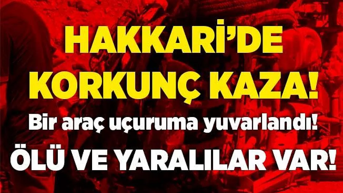 Son dakika Hakkari'de araç uçuruma yuvarlandı! Ölü ve yaralılar var!