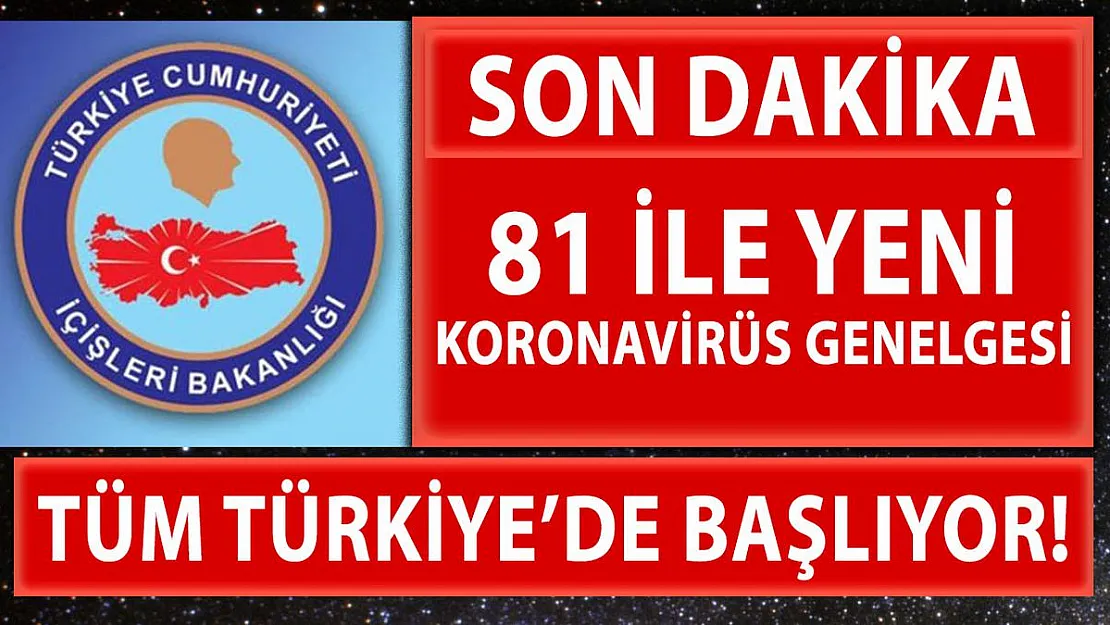 Son dakika İçişleri Bakanlığı'ndan 81 ile yeni koronavirüs genelgesi!