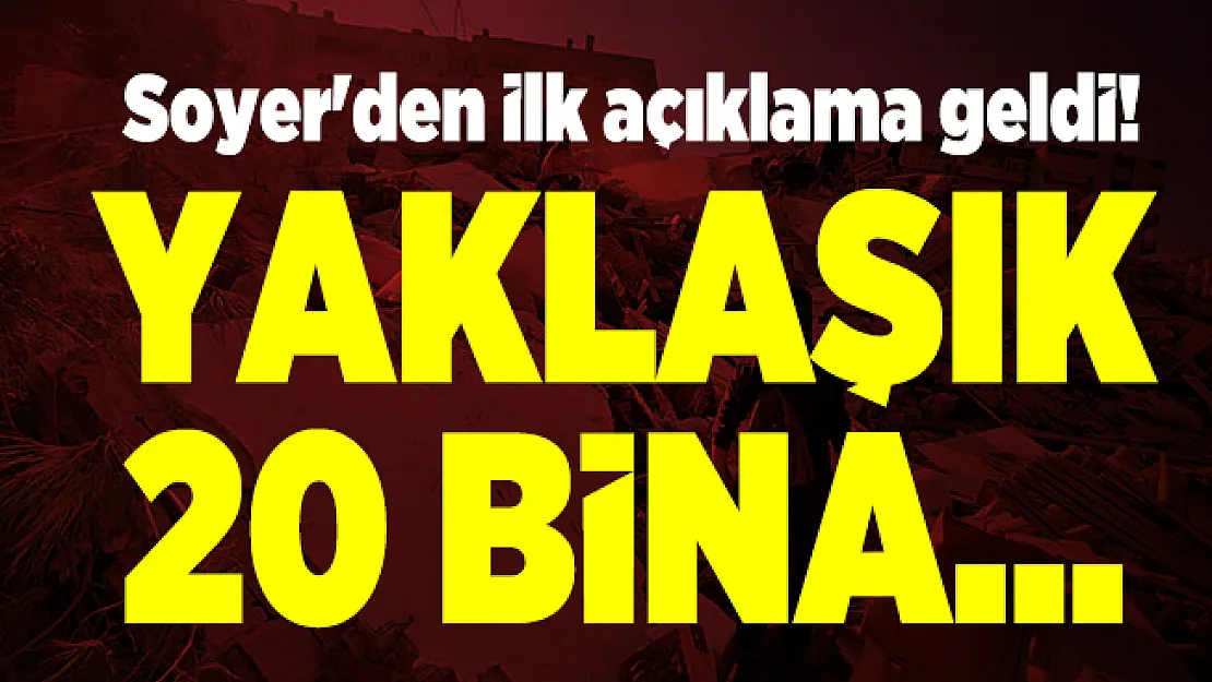 Son dakika İzmir Büyükşehir Belediye Başkanı Soyer'den ilk açıklama geldi! Yaklaşık 20 bina...