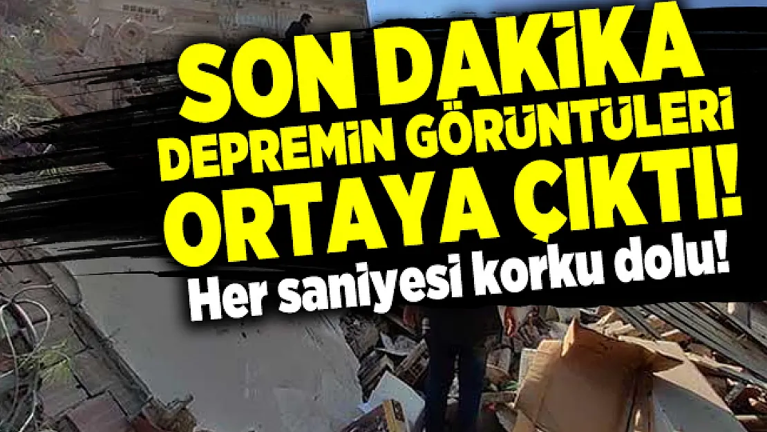 Son dakika İzmir'de 6,6 şiddetinde depremin görüntüleri ortaya çıktı! Her saniyesi korku dolu!