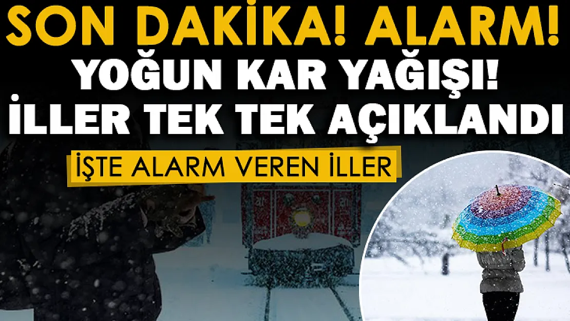 Son dakika: Kar yağışı! Alarm veren iller tek tek açıklandı: Herkes tedbirli olsun