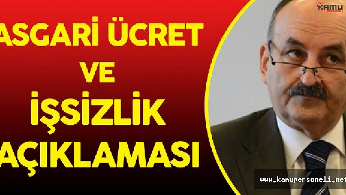 Son Dakika: Müezzinoğlu'ndan Asgari Ücret ve İşsizlik Açıklaması