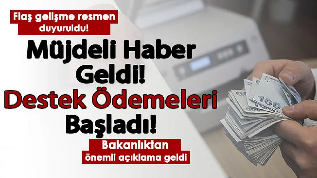 Son dakika: Müjdeli haber geldi! Destek ödemeleri başladı: Hesaplarınızı kontrol edin