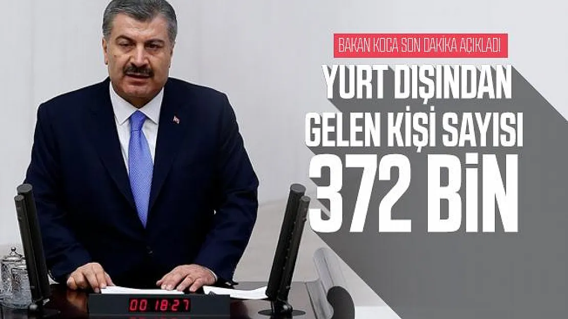 Son dakika Sağlık Bakanı Fahrettin Koca'dan corona virüsü açıklaması!