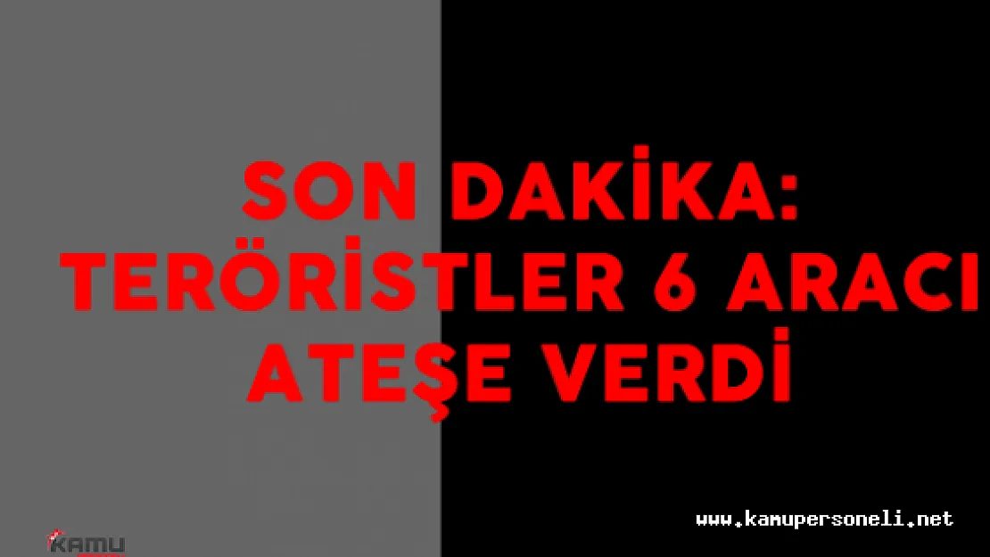 Son Dakika: Van 'da Teröristler 6 Aracı Ateşe Verdi