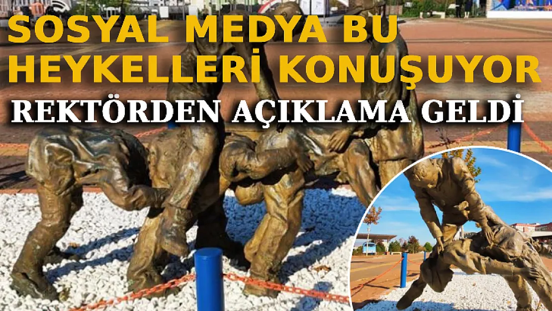 Sosyal Medya Bu Heykelleri Konuşuyor! Rektörden Açıklama Geldi