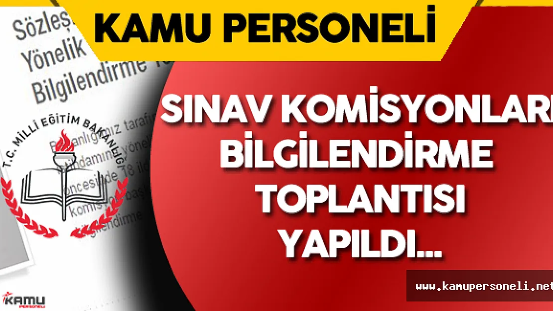 Sözleşmeli Öğretmen Alımı için Sözlü Sınav Komisyonlarına Yönelik Toplantı Yapıldı