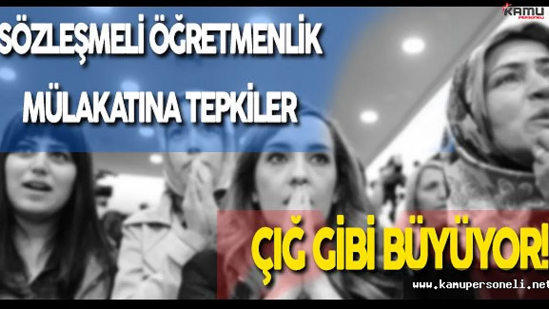 Sözleşmeli Öğretmenlik Mülakatının Sonuçlarına Tepkiler Çığ Gibi Büyüyor!