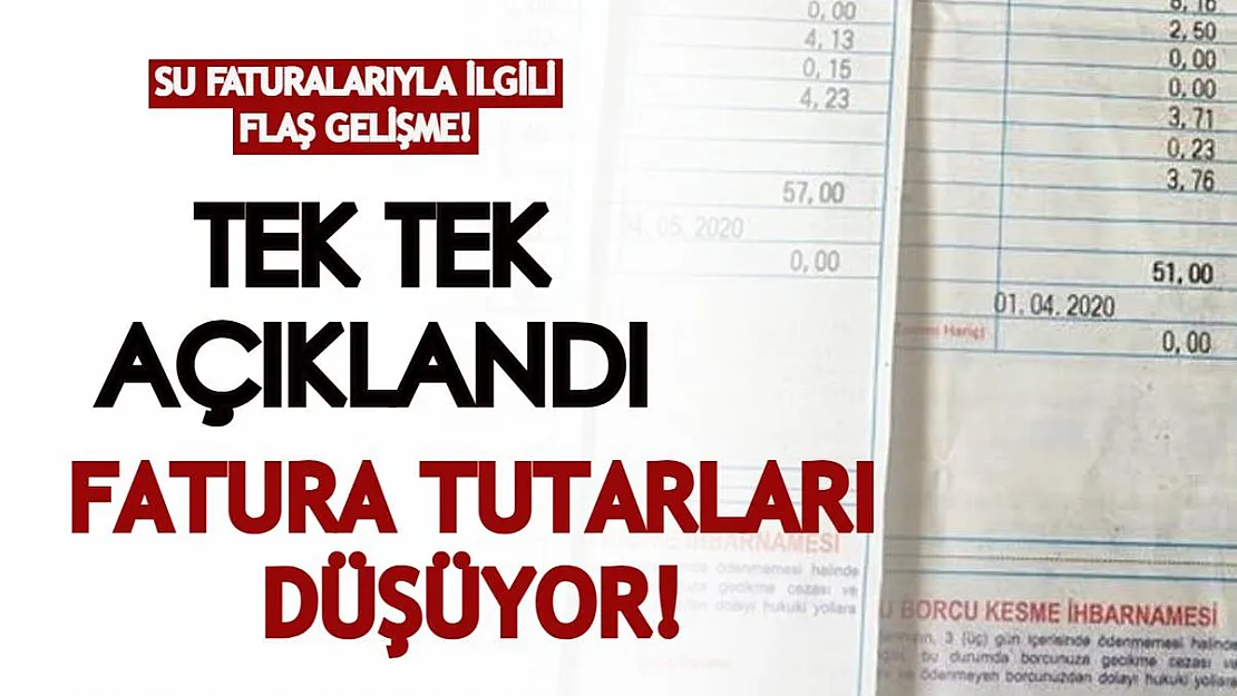 Su faturalarıyla ilgili flaş gelişme! Belediyeler tek tek açıkladı: Fatura tutarları düşüyor