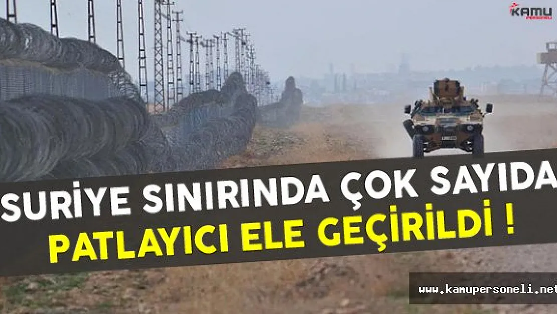 Suriye Sınırında Patlayıcı Bulundu