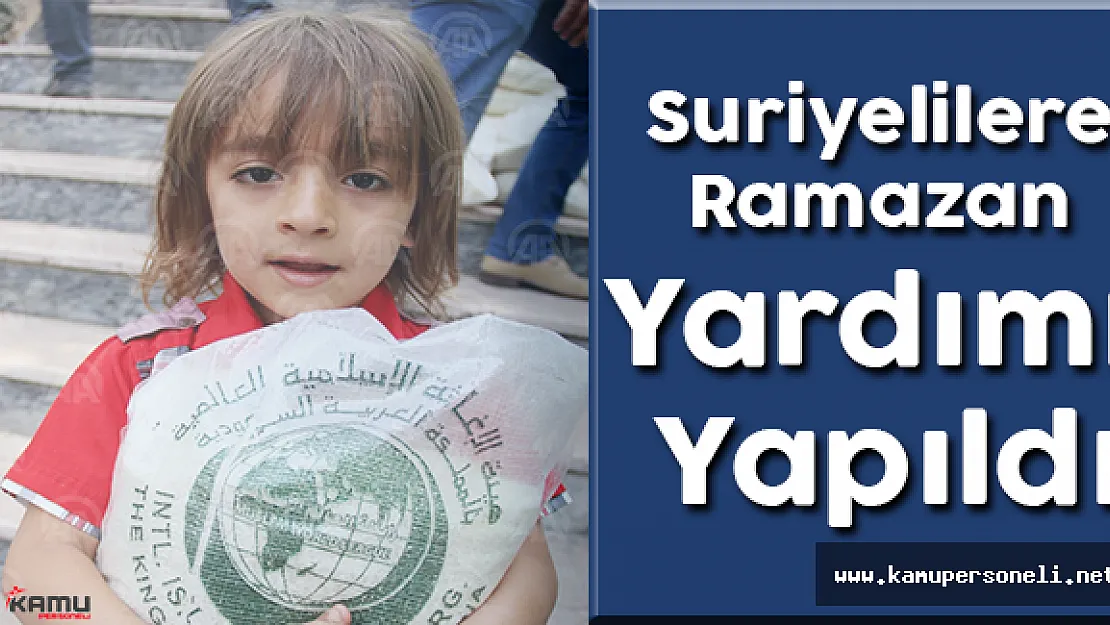 Suriyelilere Ramazan Paketi Dağıtıldı
