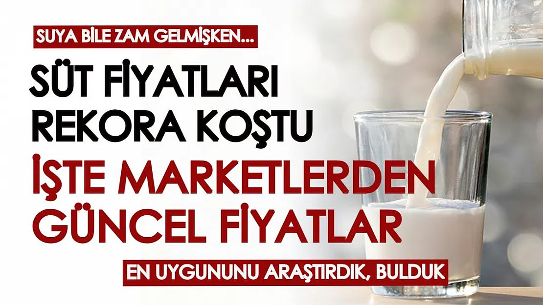 Suya bile zam gelmişken... Temel besin kaynağımız sütün fiyatı rekora koşuyor! İşte marketlerde 1 litre süt fiyatları