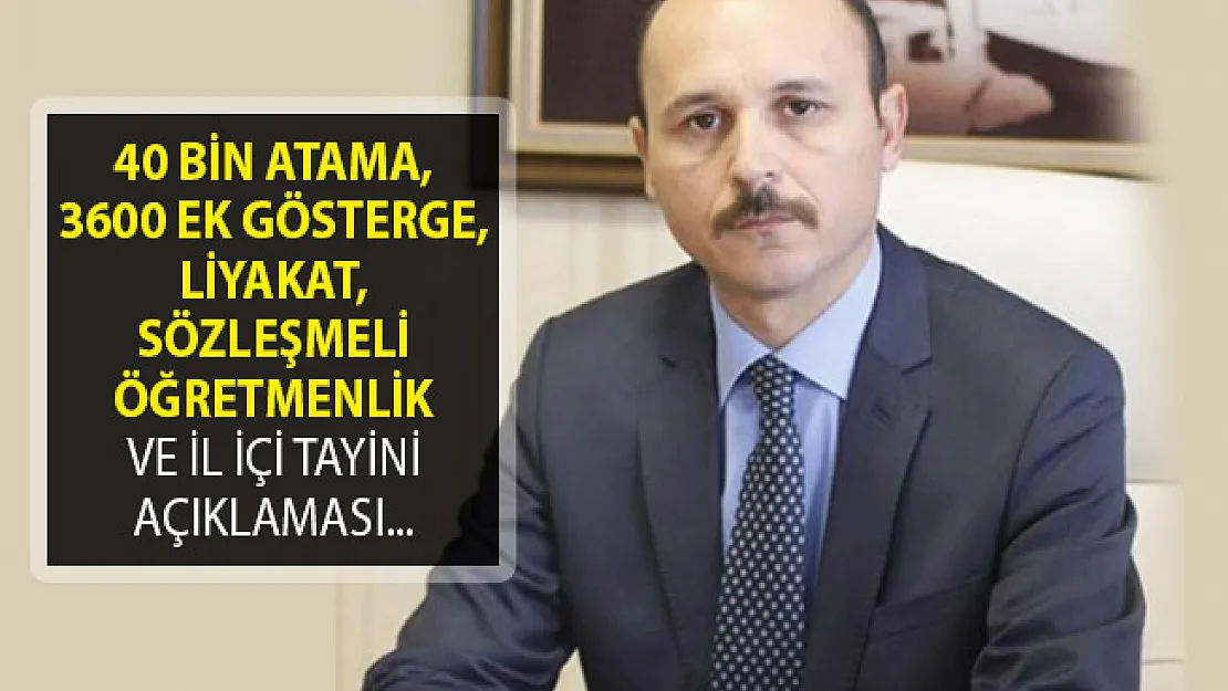 Talip Geylan'dan 40 Bin Atama, 3600 Ek Gösterge, Liyakat, Sözleşmeli Öğretmenlik ve İl İçi Tayini Açıklaması