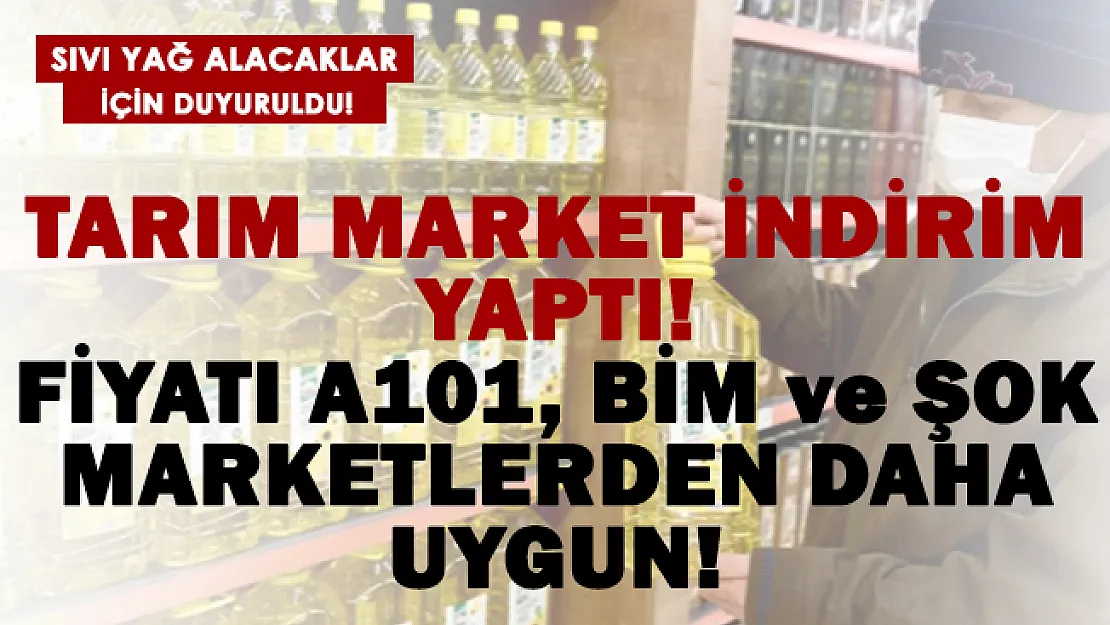 Tarım Kredi Market sıvı yağ fiyatlarında indirim yaptı! BİM, ŞOK ve A101'den daha uygun!