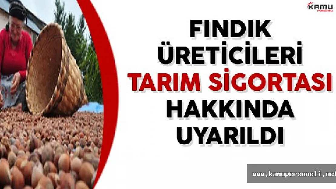 Tarım Sigortası Kapsamında Fındık Üreticilerine Uyarı Yapıldı