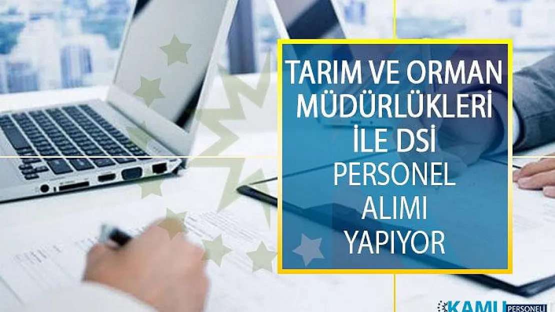 Tarım ve Orman Müdürlükleri İle DSİ Personel Alım İlanı Yayımladı! Kamu İş İlanları