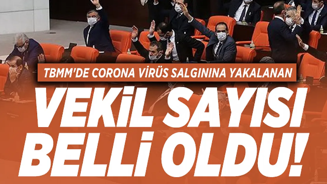 TBMM'de corona virüs salgınına yakalanan vekil sayısı belli oldu!